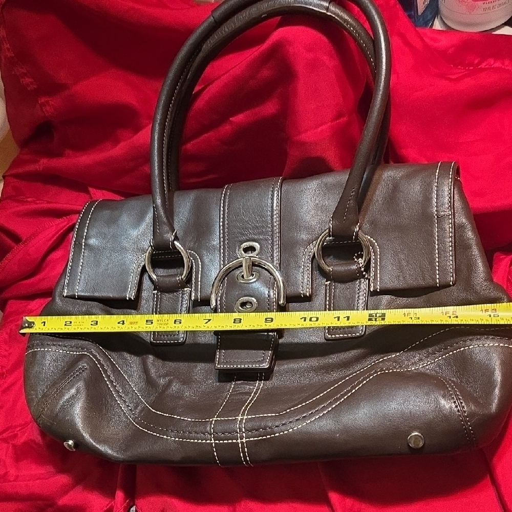 Coach Dark Brown Leather Handbag - Picture 14 of 16